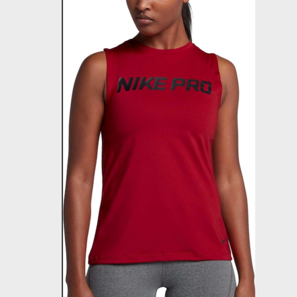 Nike Women's Pro Intertwist Muscle Red/Black Tank